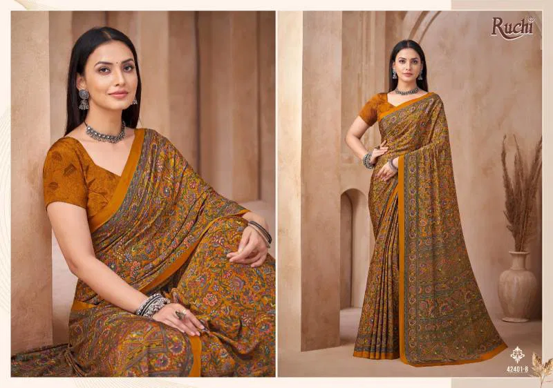 Vivanta Silk 44 By Ruchi Crepe Silk Saree Wholesale Price In Surat
