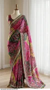 Latest Ajarakh With Real Mirror Work Saree