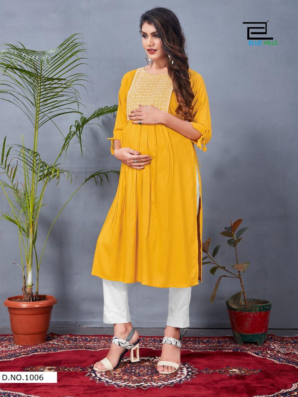 Blue Hills Good News 10 Designer Rayon Long Fancy Kurtis Collection
