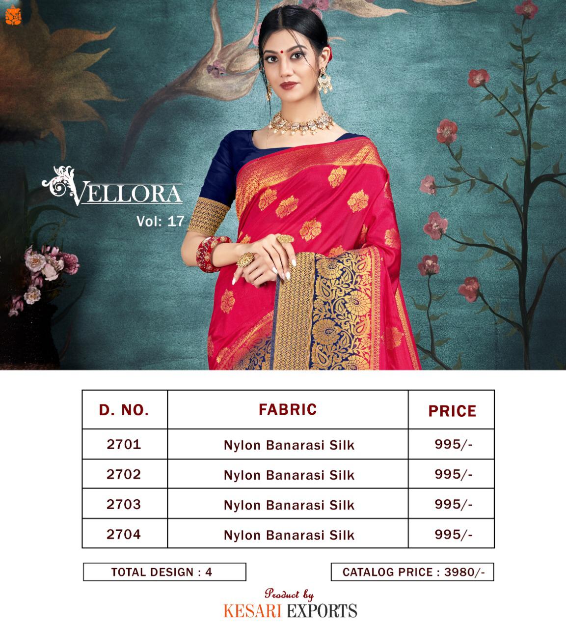 Vellora Vol 17 New Launch Of Latest Party Wear Wedding Wear Banarasi Silk Saree Collection 