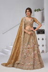 Mehendi Colour Organza Tissue Designer Bridal Lehenga With Blouse And Dupatta Wholesalers In Delhi Kf 2156
