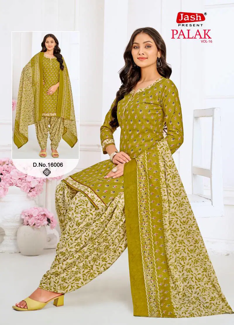 Jash Palak Vol 16 Cotton Printed Dress Material Wholesale Shop In Surat