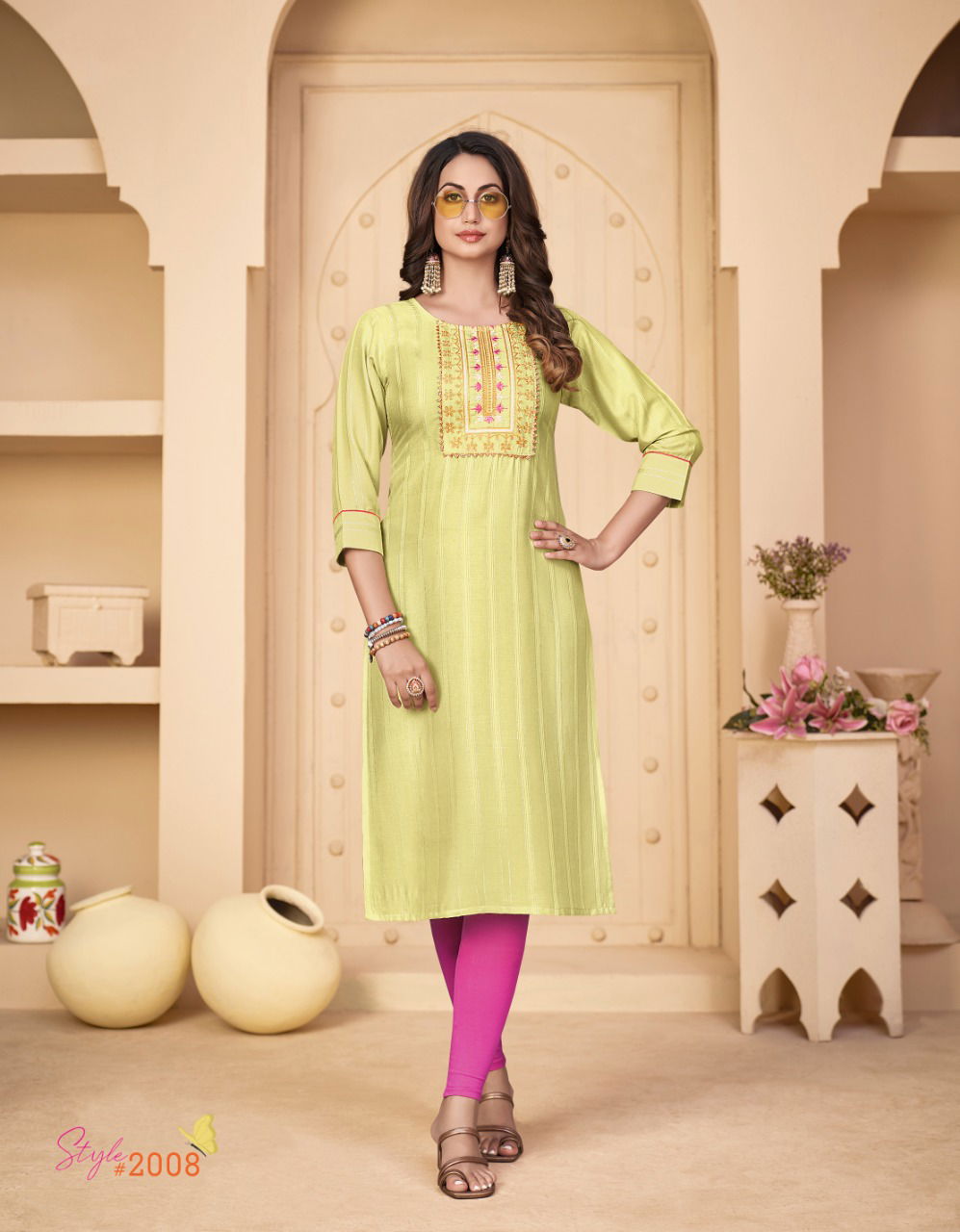  Fashion Story 2 Fancy Ethnic Wear Designer Rayon Latest Kurti Collection