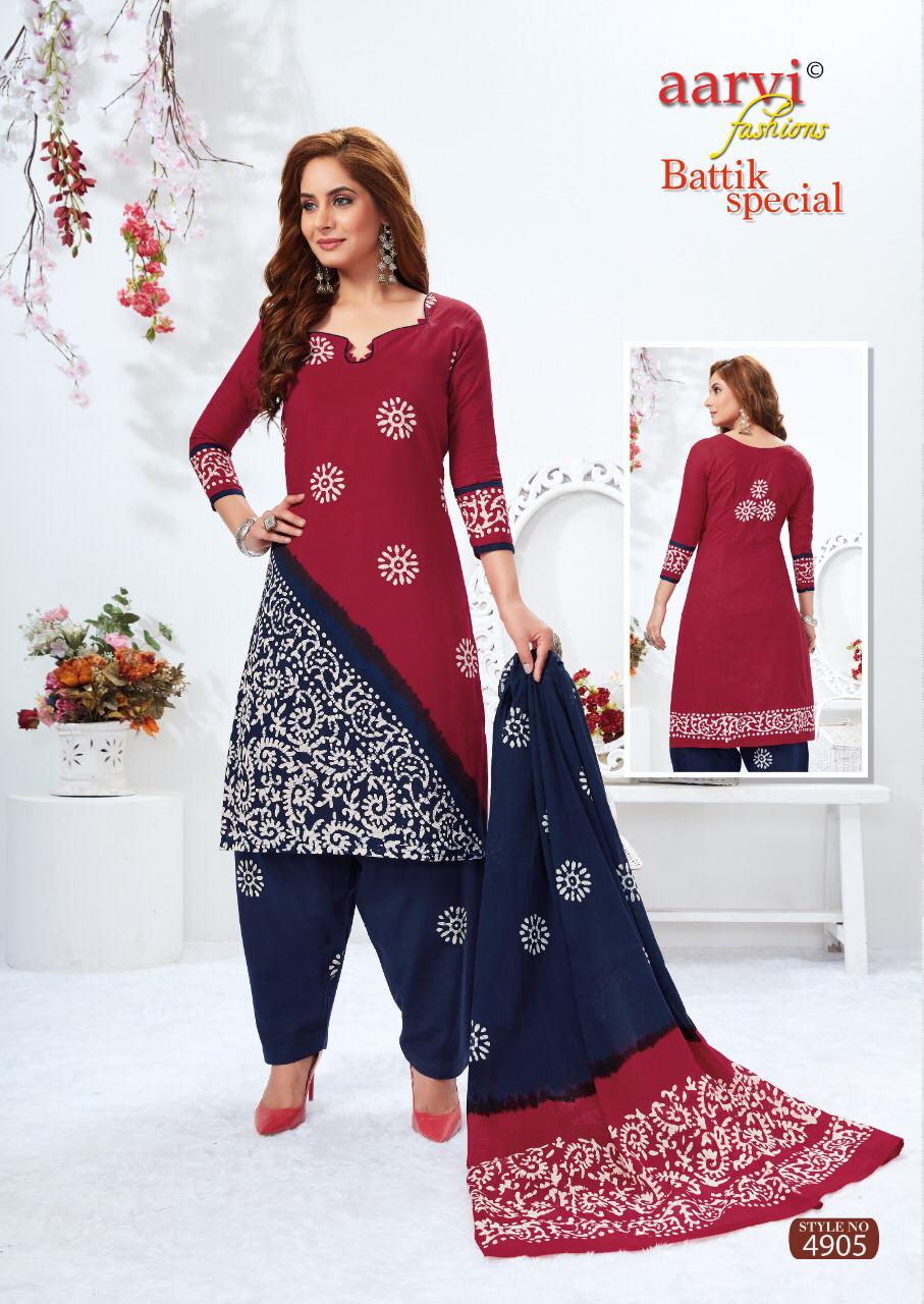Aarvi Batik Special 13 Regular Wear Cotton Printed Ready Made Latest Collection

