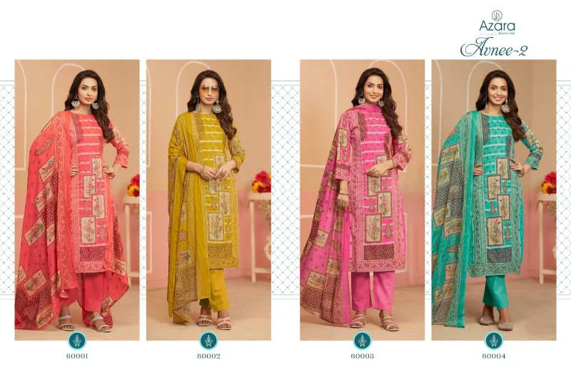 Azara Avnee 2 By Radhika Lawn Cotton Printed Dress Material Wholesalers In Delhi