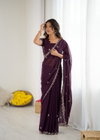 Csn Ambey Star Georgette Silk With Embroidered Fancy Saree Wholesale Online