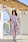 Naisha K 208 Roman Silk Embroidered Kurti With Bottom Wholesale Online
