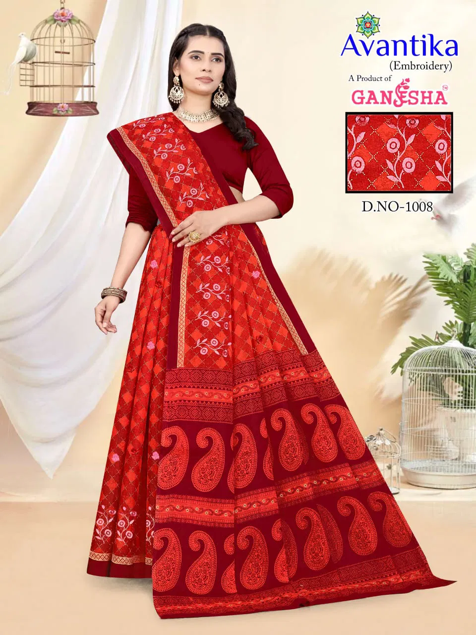 Avantika Vol 1 By Ganesha Cotton Printed Daily Wear Saree Orders In India