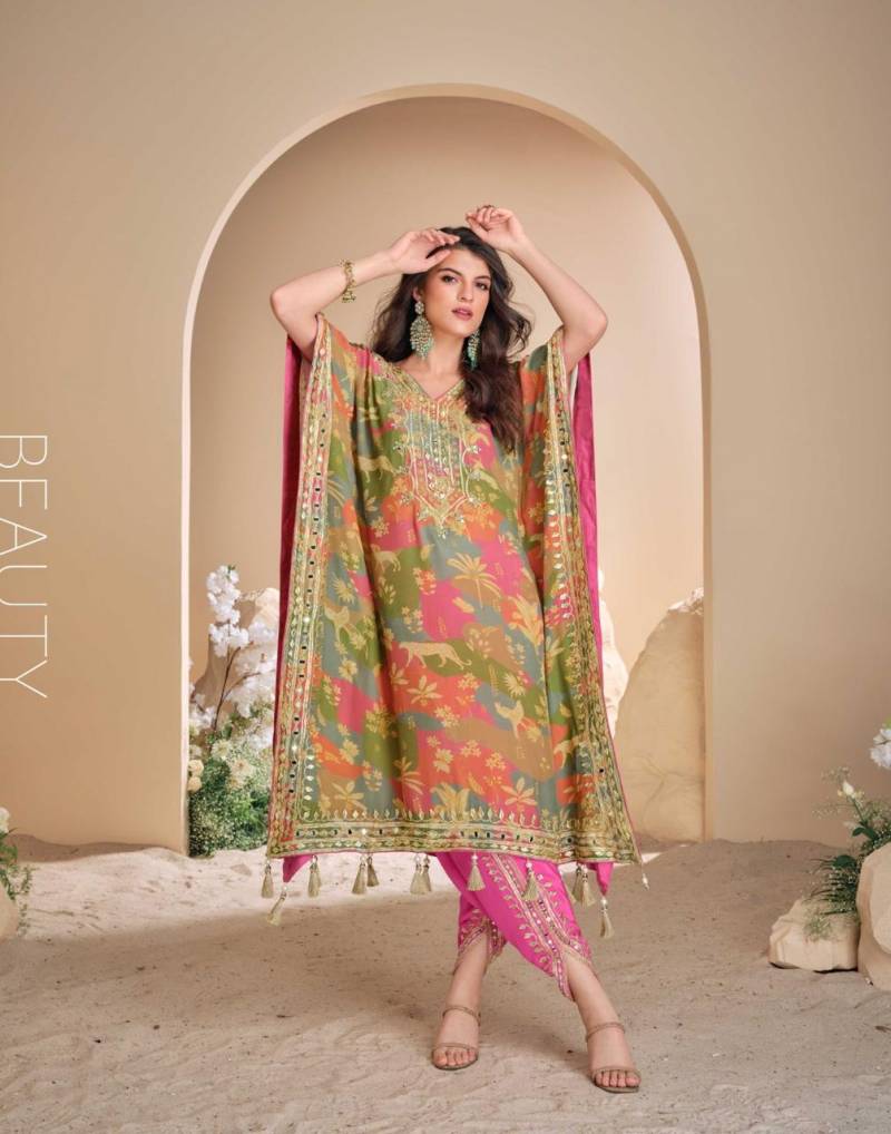 Jhoomar Nx By Sayuri Designer Viscose Kaftan With Tulip Wholesale In India
