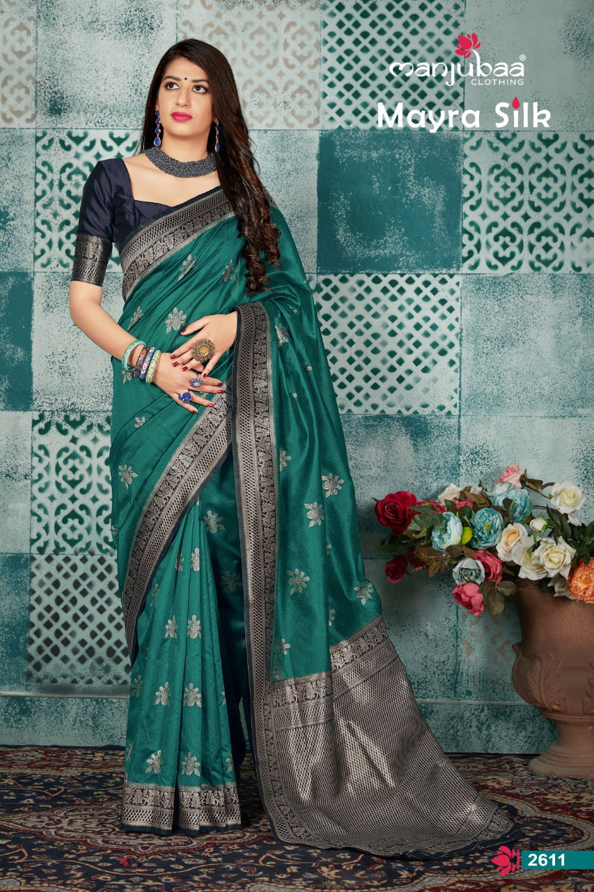 Manjuba Mayra Silk Latest Designer Printed Soft Silk Festive Wear Saree Collection 