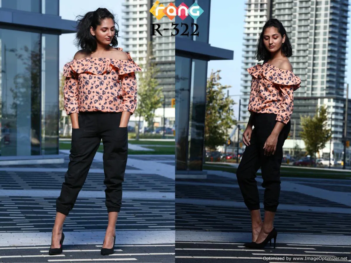 Rang Vol 37 Latest Fancy Designer Party Wear Up Shoulder Trendy Look Western Top With Bottom
