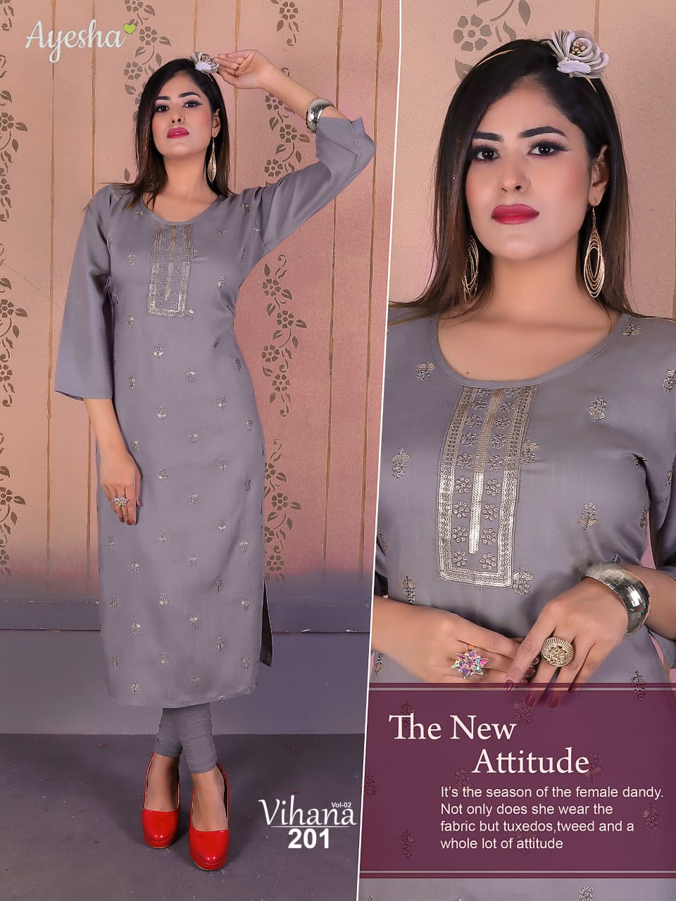 Ayesha Vihana 2 Latest Fancy Regular Casual Wear Rayon Designer Kurtis Collection
