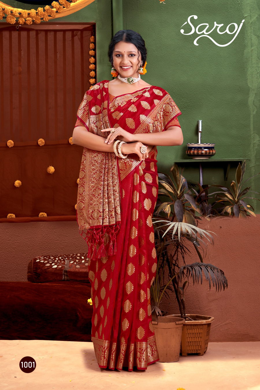 Saroj Manohari Silk Vol 5 Organza Rich Pallu Saree Catalog 