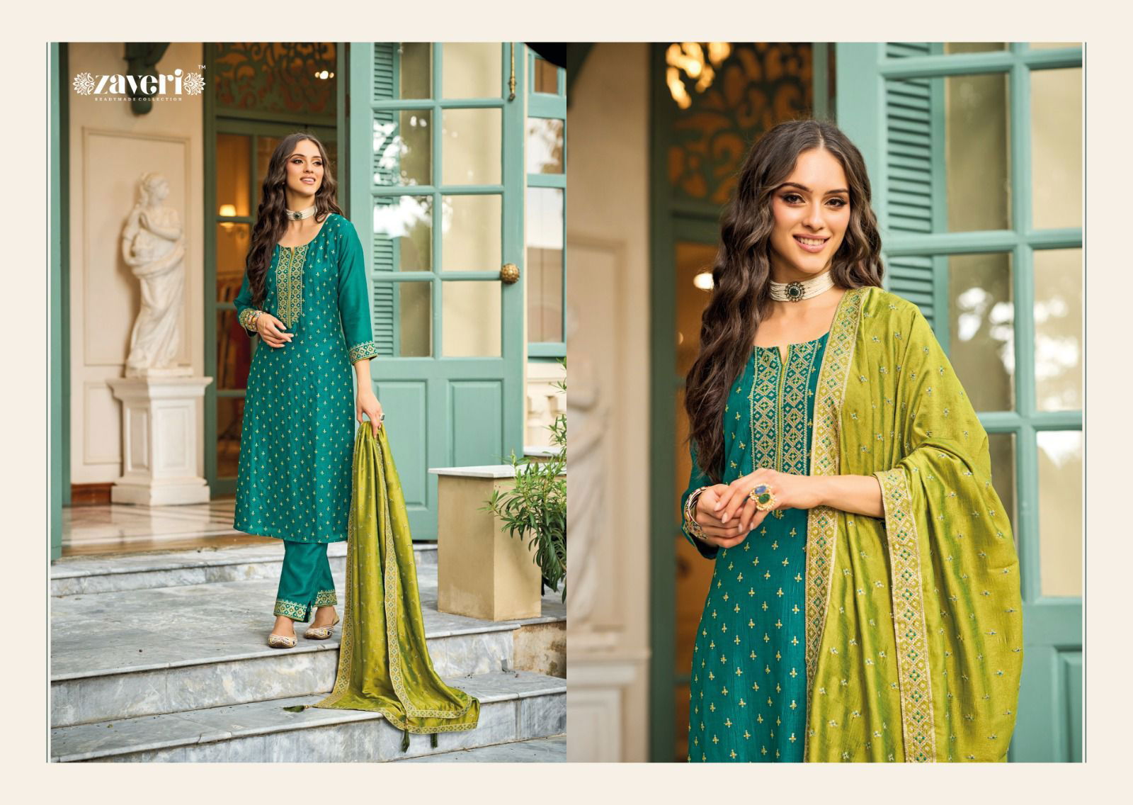 Aarina By Zaveri Silk Designer Readymade Suits Catalog