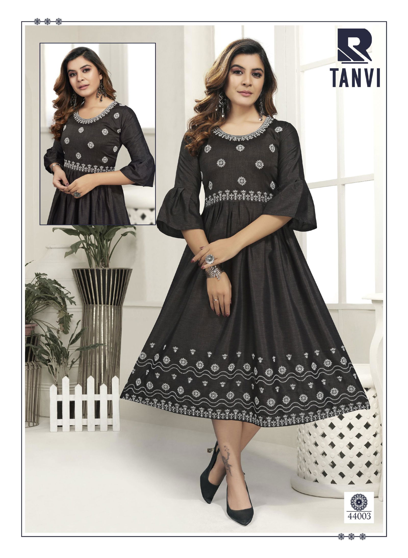 Raashi Tanvi Fancy Ethnic Wear Rayon Designer Anarkali Kurti Collection