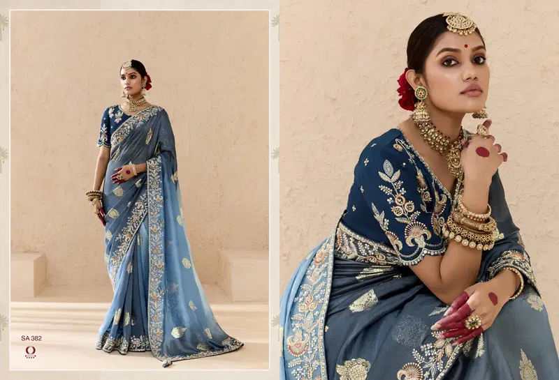 Shehnai By Kimora Fancy Fabric Occasion Wear Saree Suppliers In India
