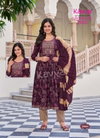 Zeenat Vol 29 By Kavya Capsule Foil Printed Naira Cut Kurti Bottom With Dupatta Wholesale In India