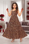 Lucaya Kids Vol 1 Rayon Digital Printed Flare Gown Set
