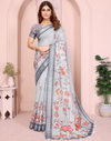 Vc Krishi B Linen Cotton Crafted With All Over Batik Printed Wholesale Saree In India