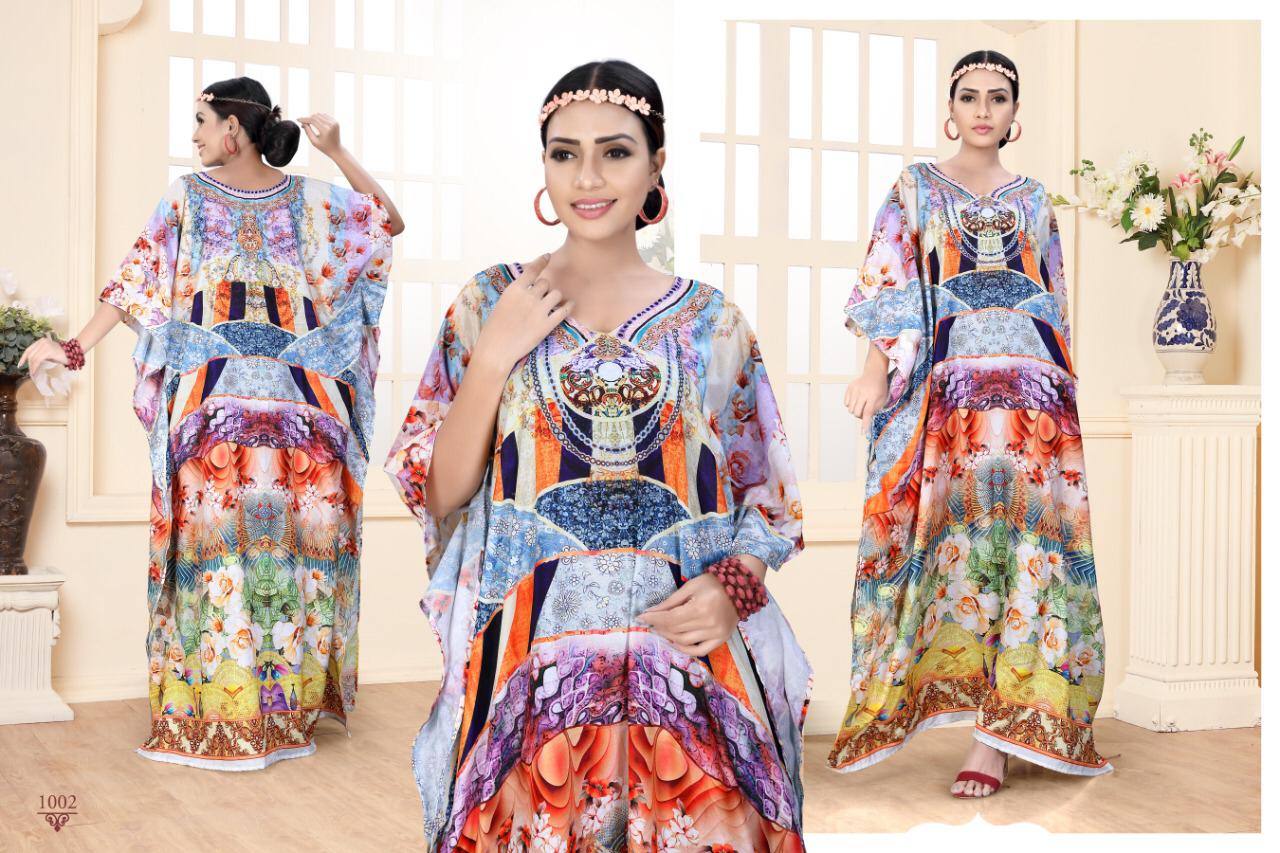 JUGNII GAZAL-THE KAFTAN COLLECTION VOL-19 LATEST DESIGN AND SMOOTH SHIMMER COTTON FABRIC  