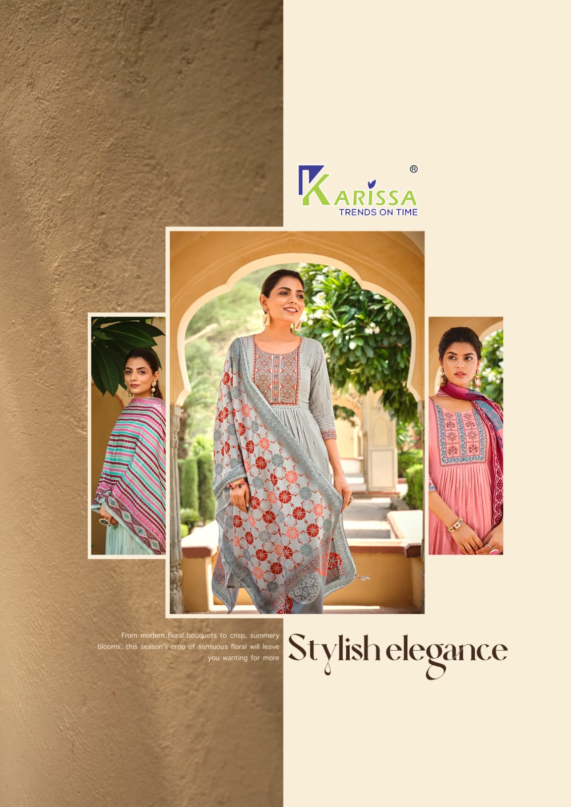 Karissa Gulmohar Vol 2 Naira Cut Kurti With Bottom Dupatta Catalog