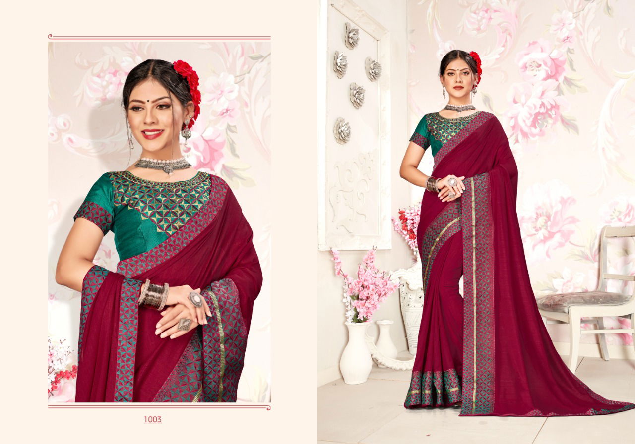 Ronisha Goldie Latest Designer Embroidery Work Blouse With Party Wear Silk Saree Collection 