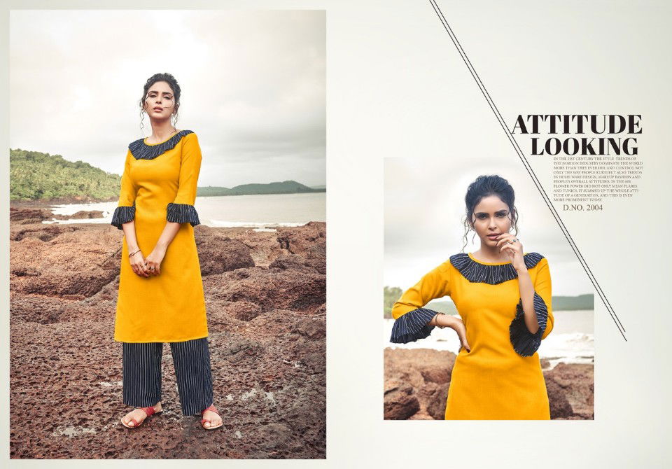 Nitisha Plazo 2 Casual Wear Stylish Designer Oarty Wear Kurti With Bottom
