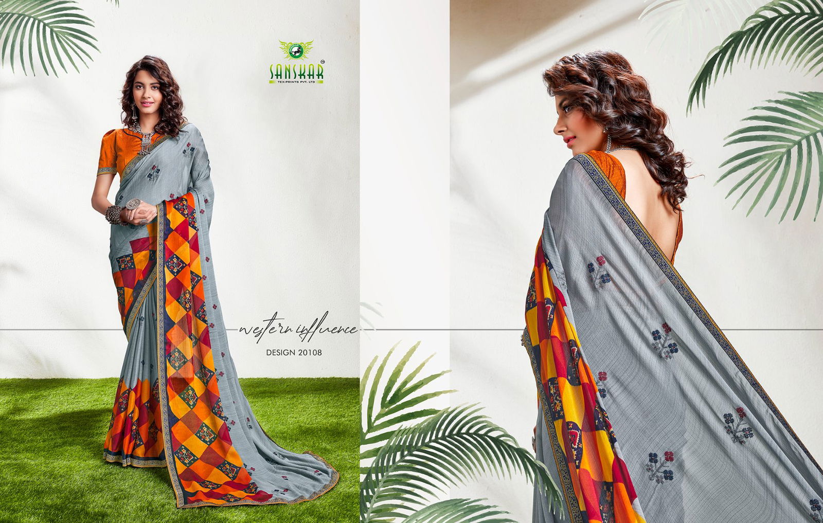 Sanskar Nyna 8 Latest Fancy Designer Regular casual wear Fancy Chiffon Printed Saree Collection
