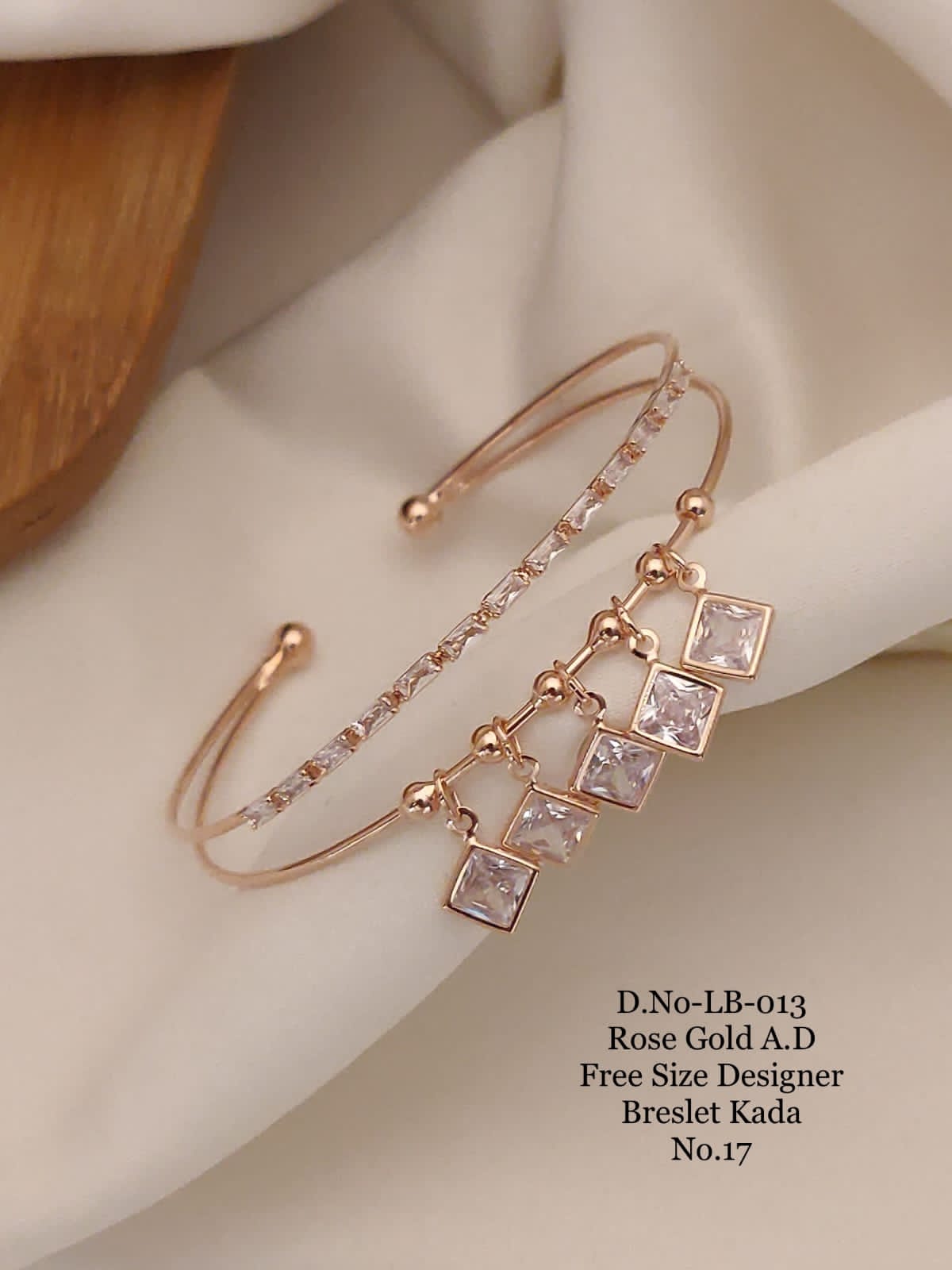 Rose Gold Free Size Designer Breslet Kada Catalog

