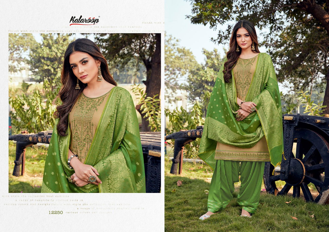 Kalaroop Sunheri By Patiala Vol 3 Latest Designer Festive Wear Jam Silk Ready Made Collection
