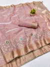 Afs Florent Tissue Linen Embroidery Saree