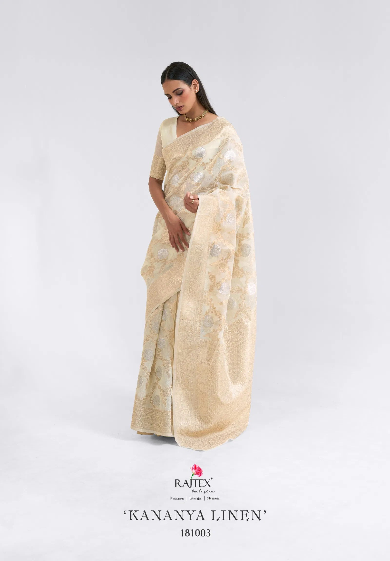 Kananya Linen By Rajtex Linen Occasion Wear Saree Wholesalers In Delhi