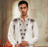 White Outluk Wedding Vol 54 Heavy Lachaka Mens Kurta With Pajama 5405