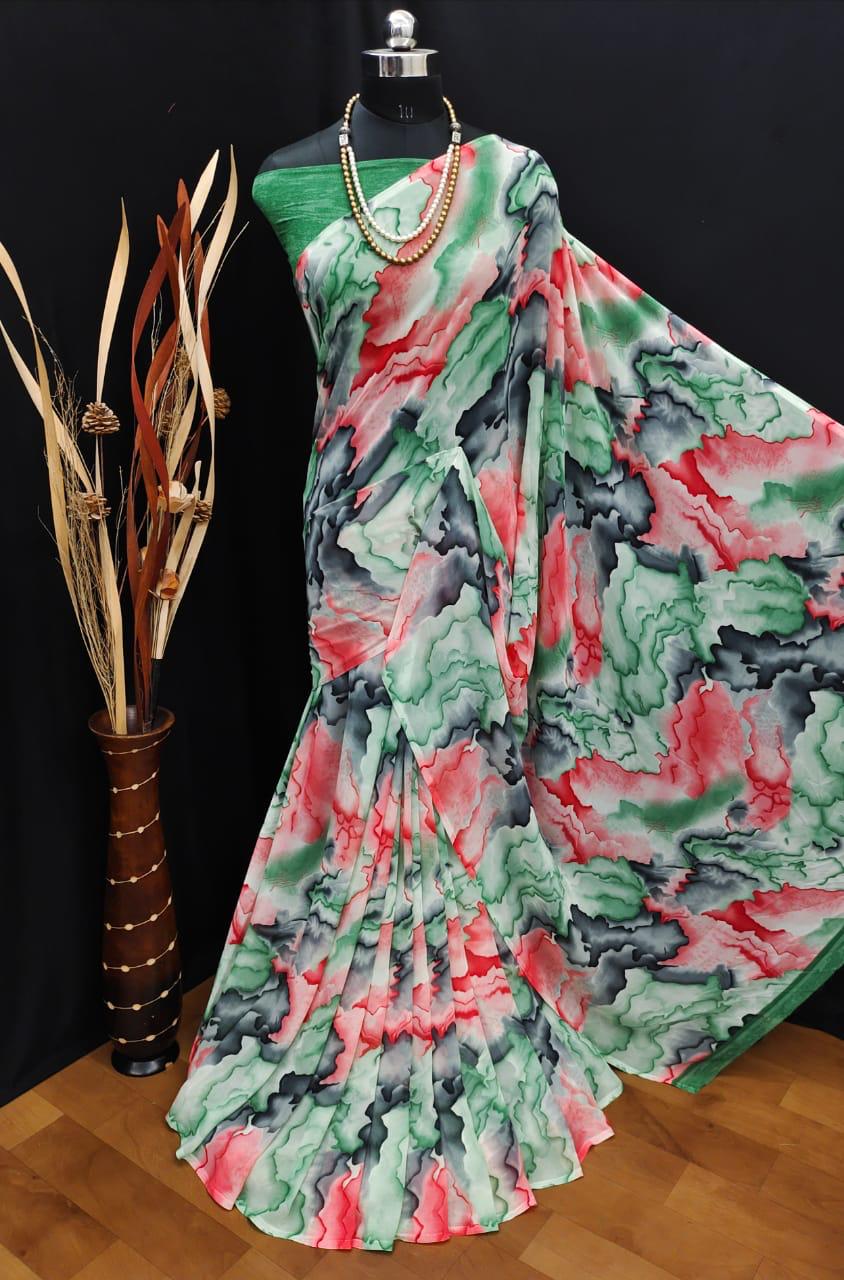 Aatrika 8 Fancy Designer Ethnic Wear Georgette Printed Saree Collection