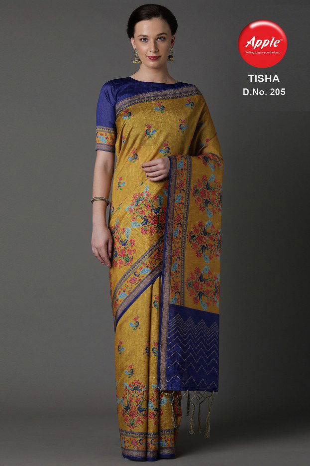 Apple Tisha 2 Latest Fancy Casual Business Wear  Bhagalpuri Silk Sarees Collection