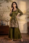 Olive Colour Luxuria Vol 1 By Beriston Sharara Suit BS106