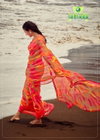 Anjana By Sanskar Bember Pattern Georgette Fancy Saree Wholesale In India