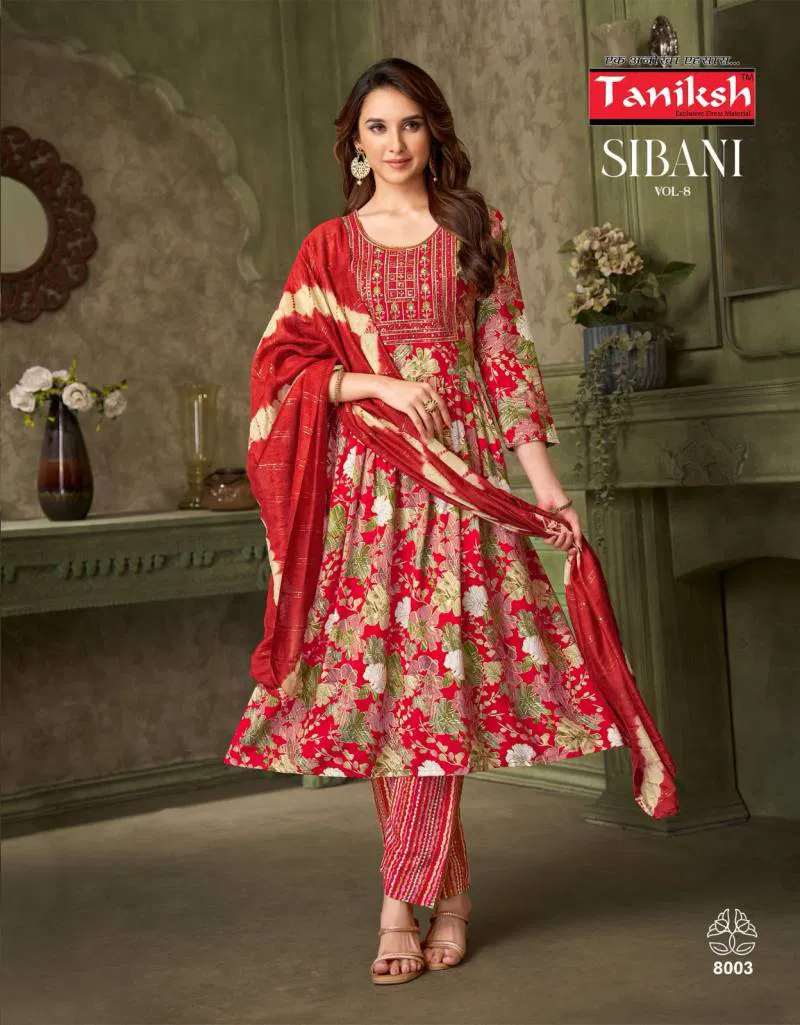 Sibani Vol 8 By Taniksh Rayon Printed Online Kurti With Bottom Dupatta Wholesale