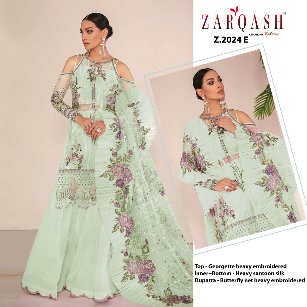 Zarqash Jihan 2024 Fancy Wedding Wear Georgette Pakistani Salwar Kameez Collection