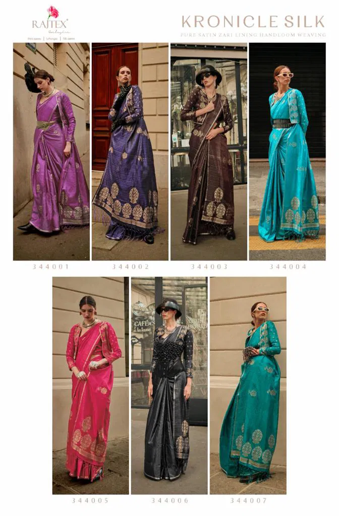 Kronicle Silk By Rajtex Satin Party Wear Saree Wholesale Shop In Surat