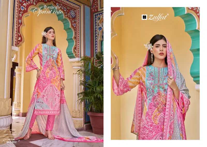 Noor Vol 3 By Zulfat Cotton Printed Designer Dress Material Exporters In India
