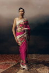 Sf Flora J Japan Satin With Floral Printed Party Wear Saree Exporters In India