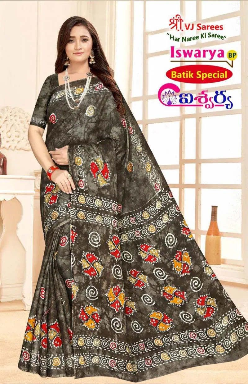 Iswarya Batik Speical Vol 01 By Vj Cotton Printed Saree Wholesale Market In Surat With Price
