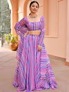 Multi Stripe 01 Georgette Fancy Printed Lehenga Choli Exporters In India