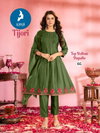 Tijori By Kaya Vertican Anarkali Kurti With Bottom Dupatta Exporters In India