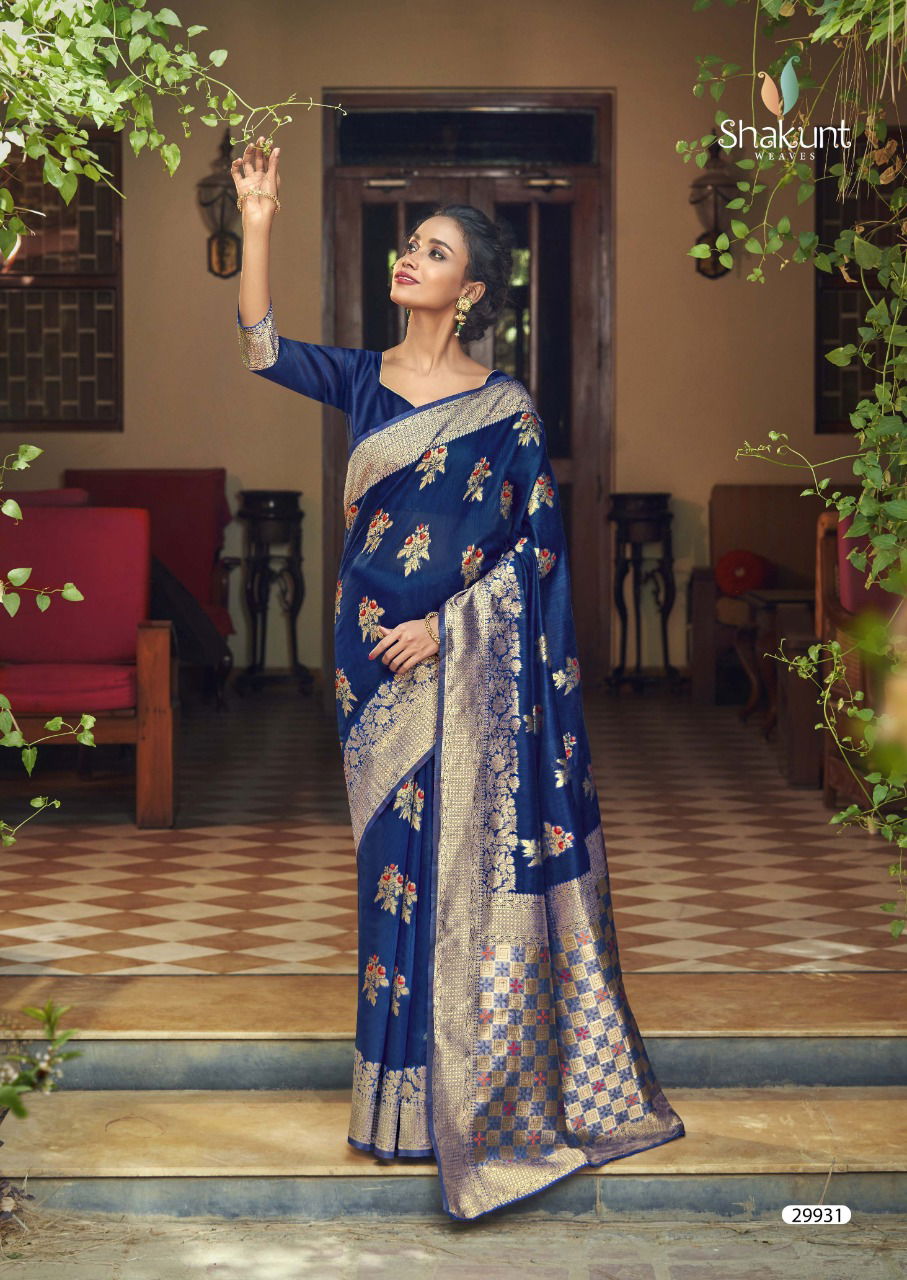 SHAKUNT PREETMA Festive Wear Cotton Weaving fancy Designer Saree Collection