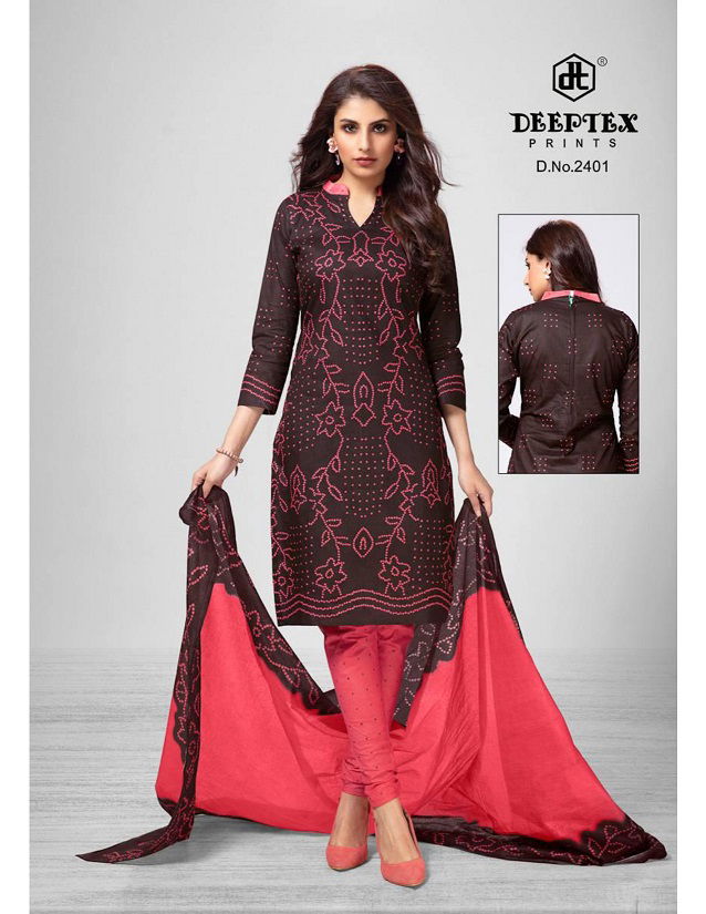 Deeptex Classic Chunaris 24 Latest Fancy Designer Casual Regular Wear Printed Cotton Dress Material Collection

