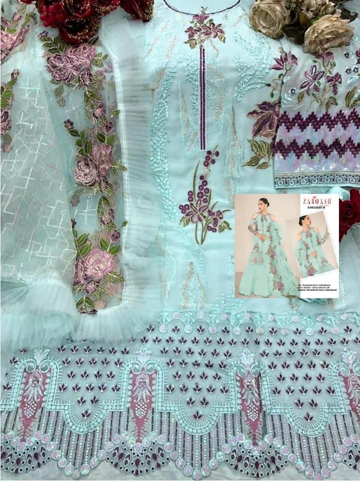 Zarqash Jihan 2024 Fancy Wedding Wear Georgette Pakistani Salwar Kameez Collection