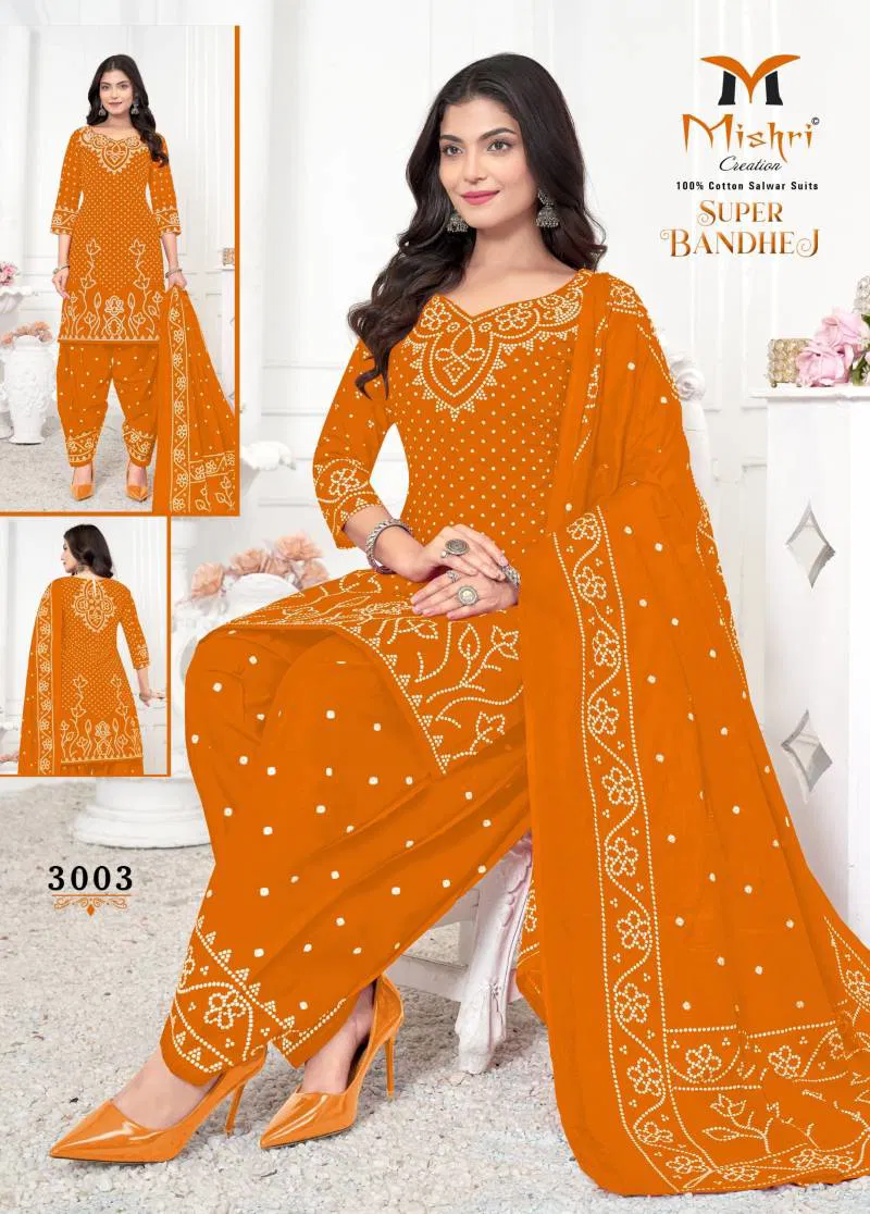 Super Bandhej Vol 03 By Mishri Cotton Printed Dress Material Wholesale Market In Surat