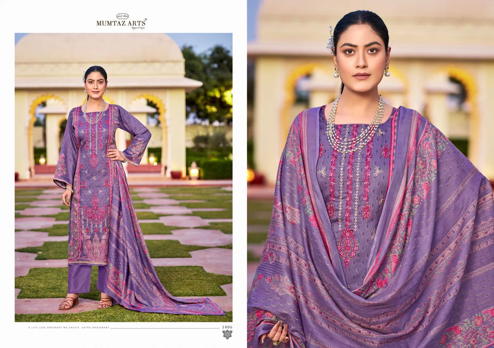 Rose By Mumtaz Arts Jam Satin Printed Salwar Kameez Suppliers In India